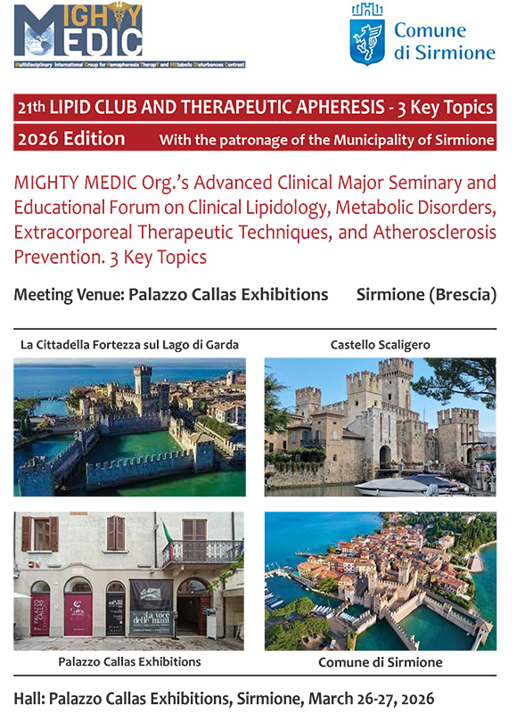 Programma 21th LIPID CLUB AND THERAPEUTIC APHERESIS - 3 Key Topics 2026 Edition